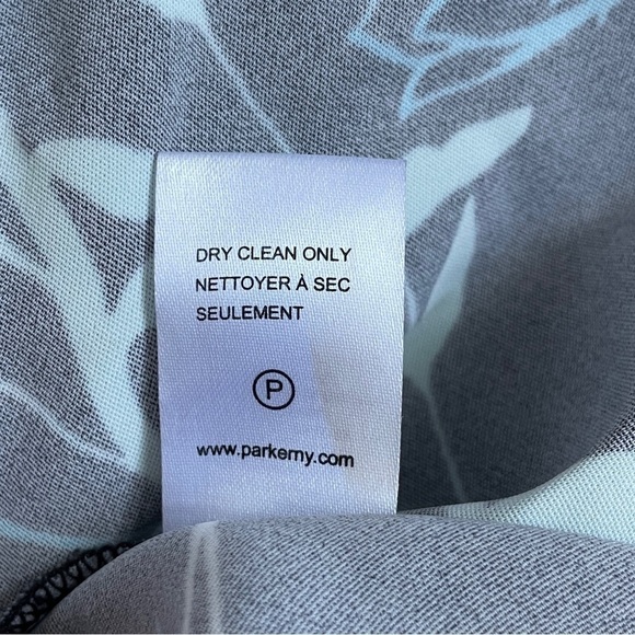 Parker Jess Floral Print Peplum Top Navy Blue Ruffle Sleeveless Women’s Small S - Picture 7 of 11